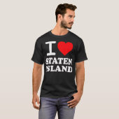 Ik hou van Staten Island Red Heart Meme Funny Pull T-shirt (Voorkant volledig)