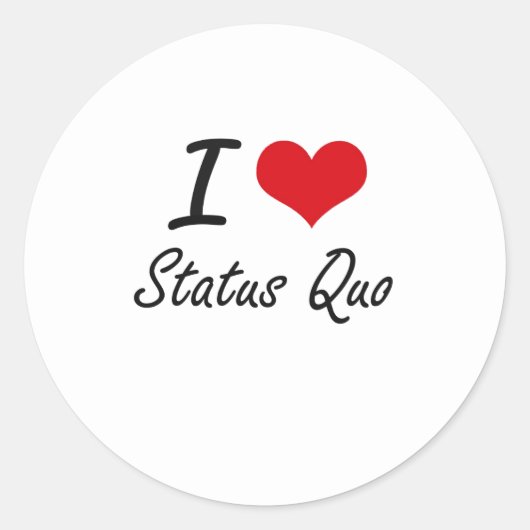Ik hou van Status Quo Ronde Sticker (Voorkant)