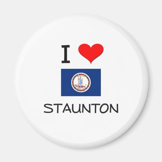 Ik hou van Staunton Virginia Magneet (Voorkant)
