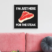 Ik hou van steak cadeau Ribeye House Canvas Afdruk (Insitu (Woonkamer))