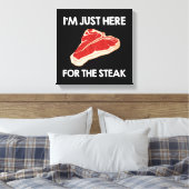 Ik hou van steak cadeau Ribeye House Canvas Afdruk (Insitu (Slaapkamer))