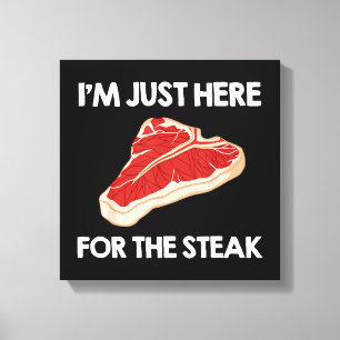 Ik hou van steak cadeau Ribeye House Canvas Afdruk