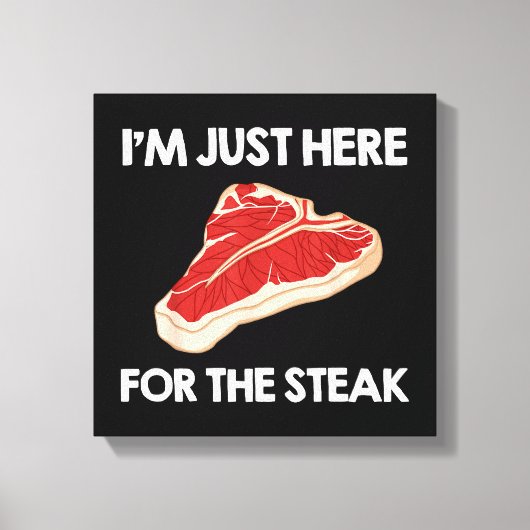 Ik hou van steak cadeau Ribeye House Canvas Afdruk (Voorkant)