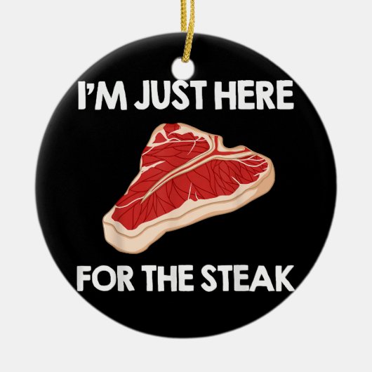 Ik hou van steak cadeau Ribeye House Keramisch Ornament (Voorkant)