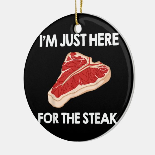 Ik hou van steak cadeau Ribeye House Keramisch Ornament (Links)