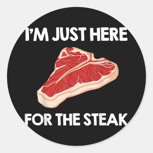 Ik hou van steak cadeau Ribeye House Ronde Sticker (Voorkant)