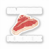 Ik hou van steak cadeau Ribeye House Sticker (Voorkant)