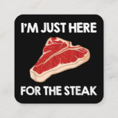 Ik hou van steak cadeau Ribeye House Vierkante Visitekaartje (Achterkant)