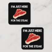 Ik hou van steak cadeau Ribeye House Vierkante Visitekaartje (Voorkant / Achterkant)