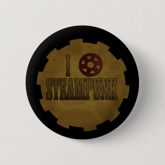 Ik hou van Steampunk Ronde Button 5,7 Cm (Voorkant)