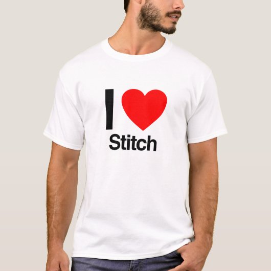 Ik hou van steek t-shirt (Voorkant)