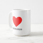 Ik hou van stegosaurus koffiemok (Voorkant links)