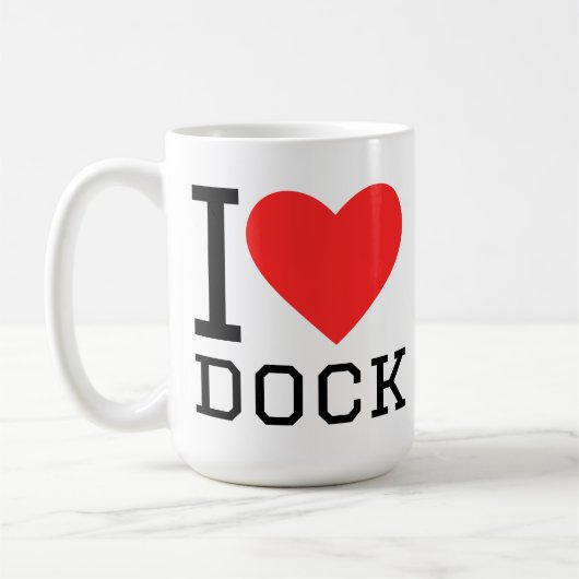 Ik hou van steiger koffiemok (Links)