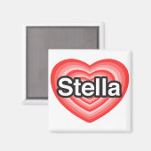Ik hou van Stella. Ik hou van je Stella. Hart Magneet (Voorkant / Achterkant)