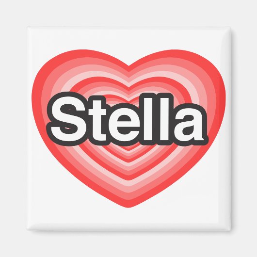 Ik hou van Stella. Ik hou van je Stella. Hart Magneet (Voorkant)