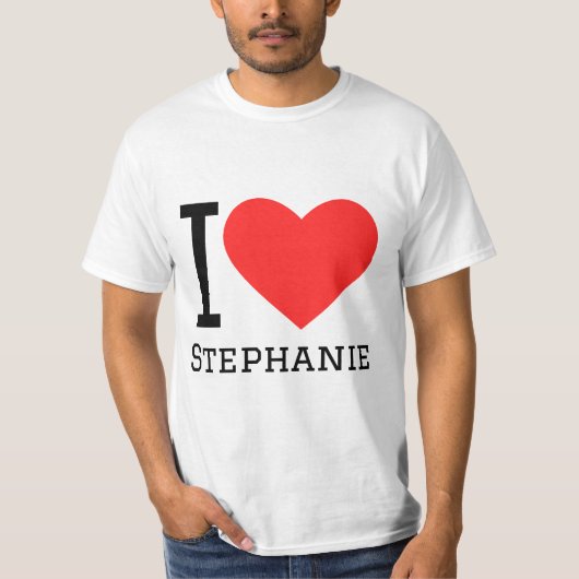 Ik hou van stephanie t-shirt (Voorkant)