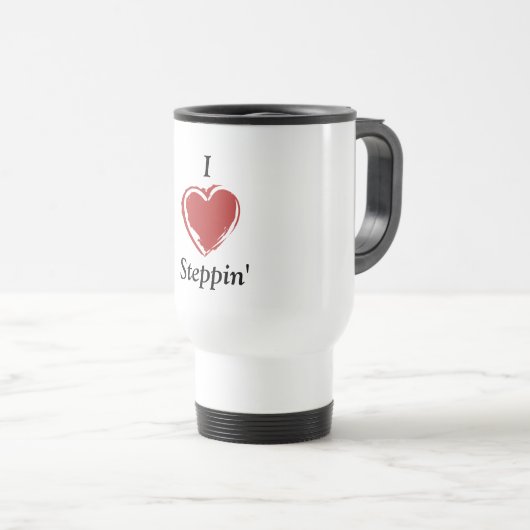 Ik hou van Steppin'Travel Mug Reisbeker (Voorkant rechts)