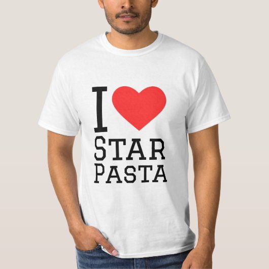 Ik hou van sterrenpasta t-shirt (Voorkant)