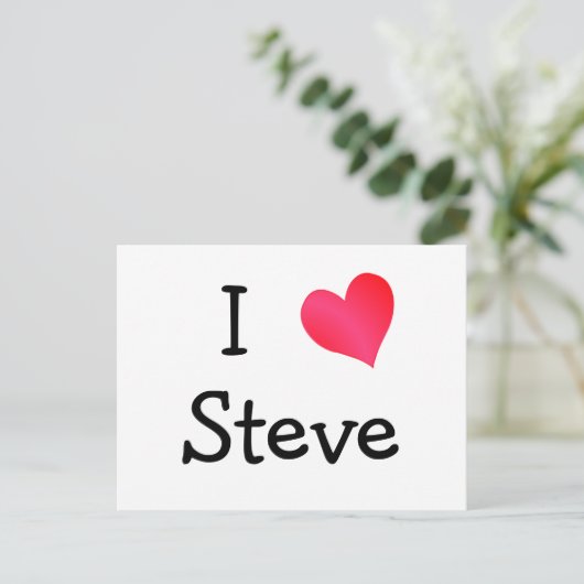 Ik hou van Steve Briefkaart (Staand voorkant)