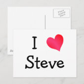 Ik hou van Steve Briefkaart (Voorkant / Achterkant)