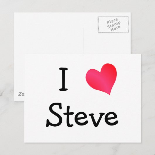 Ik hou van Steve Briefkaart (Voorkant / Achterkant)