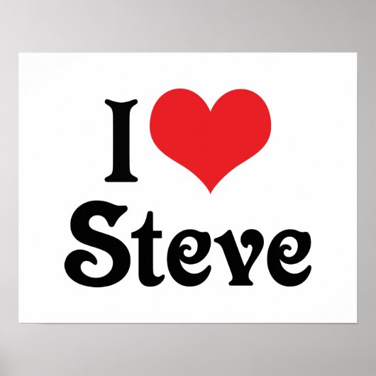 Ik hou van Steve Poster (Voorkant)