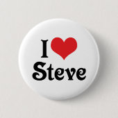 Ik hou van Steve Ronde Button 5,7 Cm (Voorkant)
