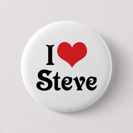 Ik hou van Steve Ronde Button 5,7 Cm (Voorkant)