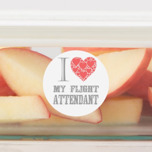 Ik hou van stewardessen labels (Aangebracht)
