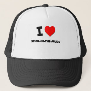 Ik hou van Stick-In-The-Muds Trucker Pet