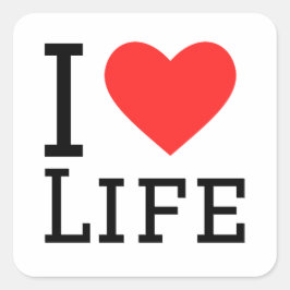 Ik hou van sticker in het leven