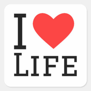 Ik hou van sticker in het leven