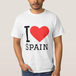 Ik hou van sticker op het plein van Spanje T-shirt