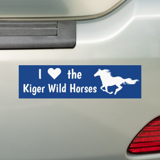 Ik hou van sticker over wilde paarden (Op auto)