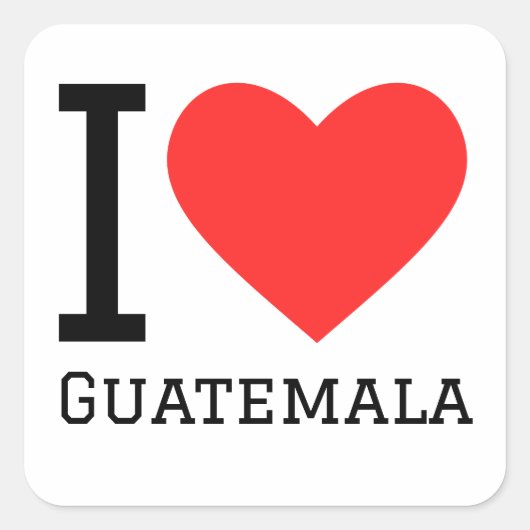 Ik hou van Stickers op het plein van Guatemala (Voorkant)