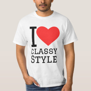 Ik hou van stijlvolle stijl t-shirt