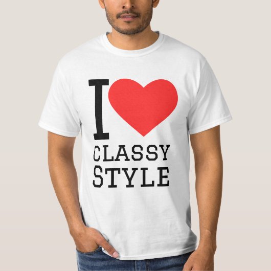 Ik hou van stijlvolle stijl t-shirt (Voorkant)