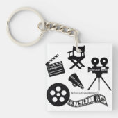 "Ik hou van stille films!" Sleutelhanger (voorkant)