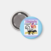 Ik hou van stinkdieren, niet van mensen magneet (Voorkant / Achterkant)