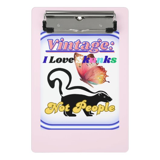 Ik hou van stinkdieren, niet van mensen mini klembord (Voorkant)
