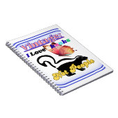 Ik hou van stinkdieren, niet van mensen notitieboek (Rechterzijde)
