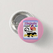 Ik hou van stinkdieren, niet van mensen ronde button 3,2 cm (Voorkant /achterkant)