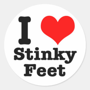 Ik HOU van stinkvoeten Ronde Sticker