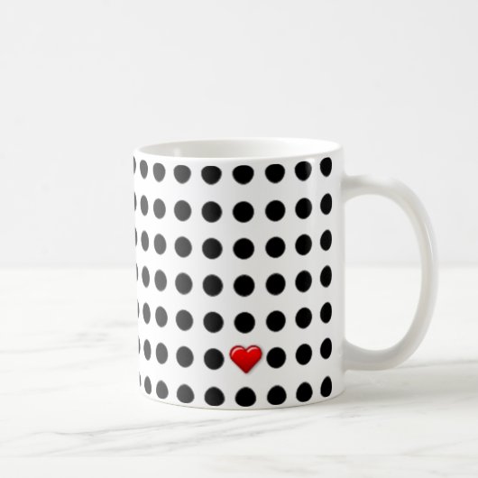 Ik hou van Stippen Koffiemok (Rechts)