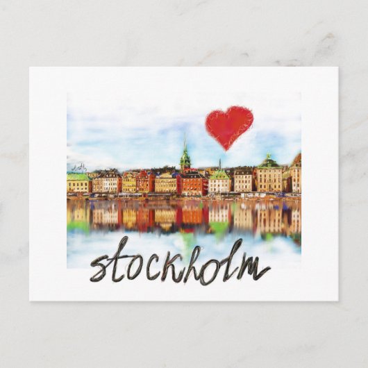 Ik hou van Stockholm Briefkaart (Voorkant)