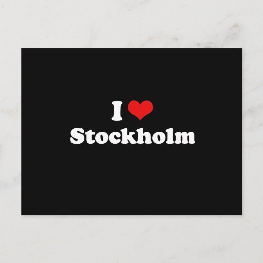 IK HOU VAN STOCKHOLM BRIEFKAART (Voorkant)