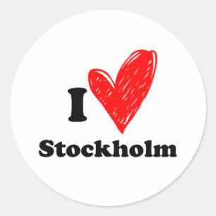 Ik hou van Stockholm Ronde Sticker