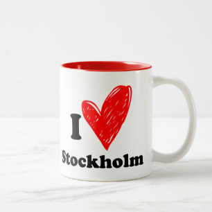 Ik hou van Stockholm Two-Tone Coffee-Mok Tweekleurige Koffiemok