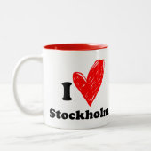 Ik hou van Stockholm Two-Tone Coffee-Mok Tweekleurige Koffiemok (Links)