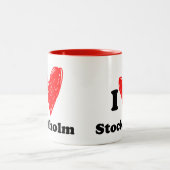 Ik hou van Stockholm Two-Tone Coffee-Mok Tweekleurige Koffiemok (Center)